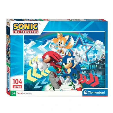 Clementoni Puzzle Super Sonic, 104 pièces.