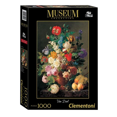 Clementoni Puzzle Van Dael Schale mit Blumen, 1000 Teile.