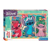 Clementoni Puzzle Super Color Maxi Disney Stitch, 24 Teile.