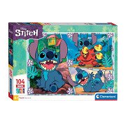 Clementoni Puzzle Super Color Maxi Disney Stitch, 104 Teile.