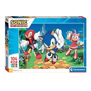 Clementoni Puzzle Super Color Maxi Sonic, 104 Teile.