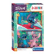 Clementoni Puzzle Super Color Disney Stitch, 2x20 Teile.