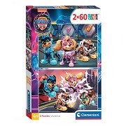 Clementoni Puzzle Super Color PAW Patrol The Mighty Movie, 2x60 Teile.