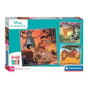 Clementoni Puzzle Super Color Square Disney Classics II, 3x48 Teile.