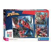 Clementoni Puzzle Super Color Square Marvel Spiderman, 3x48 Teile.