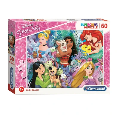 Clementoni Puzzle Super Color Disney Prinses II, 60 Teile.