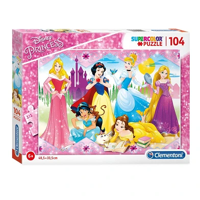 Clementoni Puzzle Super Color Disney Prinses, 104 Teile.