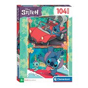 Clementoni Puzzle Super Color Disney Stitch, 104 Teile.