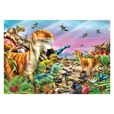 Clementoni Legpuzzel Super Color Land of Dinosaurs, 104st.