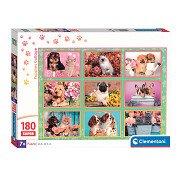 Clementoni Puzzle Super Color Puppies Collage, 180 Teile.