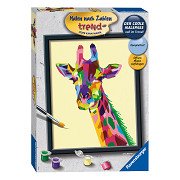 Schilderen op Nummer - Bonte Giraffe
