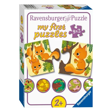 Puzzle Animaux et leurs petits, 9x2pcs.