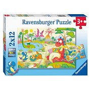 Lieblings-Dinosaurier-Puzzle, 2x12tlg.