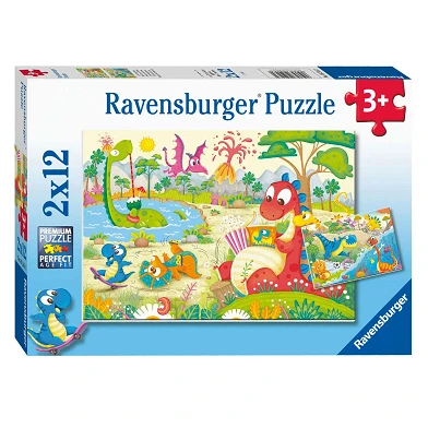 Lieblings-Dinos-Puzzle, 2x12st.
