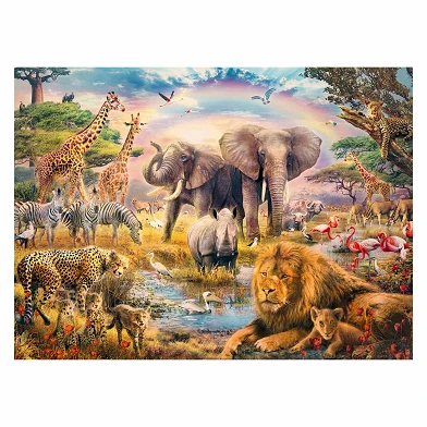 Afrikanische Savanne Puzzle, 100 Teile. XXL