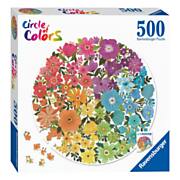 Farbkreis-Puzzles - Blumen, 500 Teile