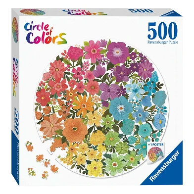 Puzzles Cercle de Couleurs - Fleurs, 500 pièces.