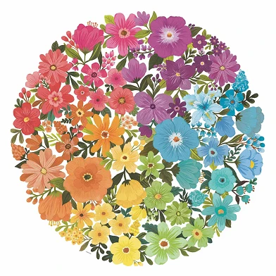 Kreis-der-Farben-Puzzles - Blumen, 500 Teile.