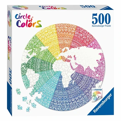 Kreis-der-Farben-Puzzles - Mandala, 500 Teile.