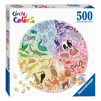 Puzzles Cercle de Couleurs - Animaux, 500 pièces.