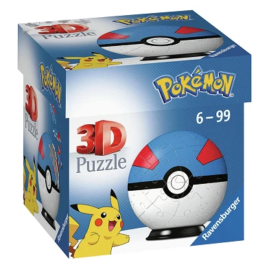 Puzzle 3D Pokémon Grande Boule, 54 mcx.