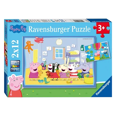 Puzzle Les aventures de Peppa Pig , 12 pièces.