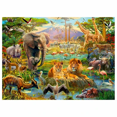 Tiere der Savanne Puzzle, 200 Teile. XXL
