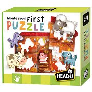 Headu Mijn Eerste Puzzel Boerderij met 5 Houten Dieren