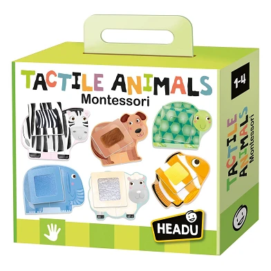 Headu Taktile Tiere Montessori-Formen- und Sortierpuzzle