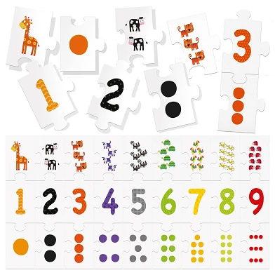 Headu 123 Puzzle Zahlen und Zählen, 27 Teile.