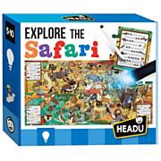 Headu Puzzle Game Explore Safari mit Taschenlampe, 70tlg. (UND)
