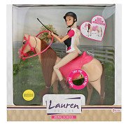 Lauren Teen Puppe auf sich bewegendem Pferd