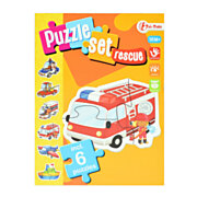 Coffret de puzzles des services d'urgence avec 6 puzzles