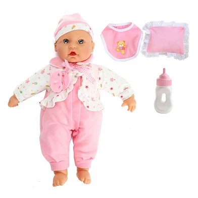 Baby Beau Baby Doll avec biberon et bavoir, 40 cm
