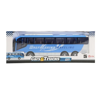 Cars & Trucks Travel Bus Blue Friction, 32cm