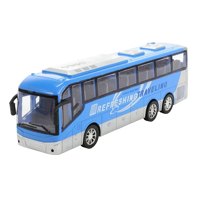 Cars & Trucks Travel Bus Blue Friction, 32cm