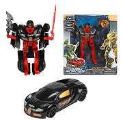 Roboforces Transformeer Auto Robot Zwart