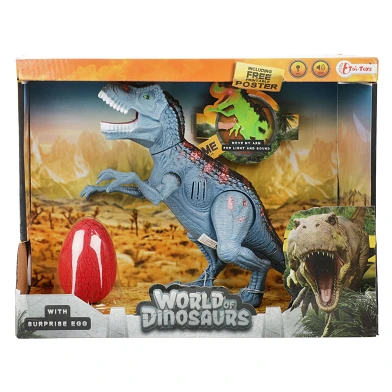 World of Dinosaurs Dino met Geluid en Ei Blauw