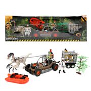 World of Dinosaurs Playset XL - Jeep und Boot mit Dinos