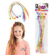 Haarlok Haarclip met Hartjes, 6st.