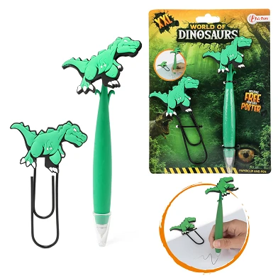 Dinosaurier-Mega-Büroklammer mit Stift