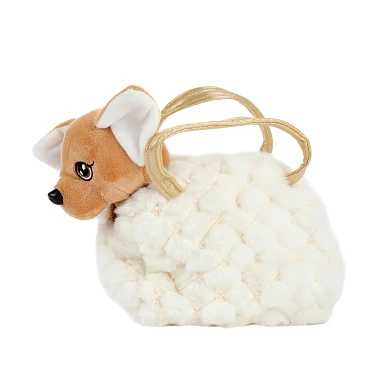 Hunde-Plüsch-Chihuahua-Handtasche, weiß