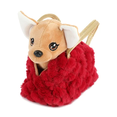 Hunde-Plüsch-Chihuahua-Handtasche, Rot