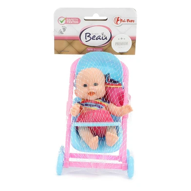 Baby Beau Mini-Babypuppe sitzend, 12 cm