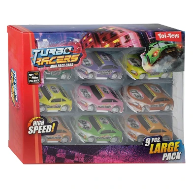 Voitures Turbo Racers Mini Rally Pull-back, 9 pcs.