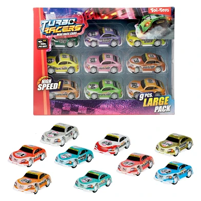 Voitures Turbo Racers Mini Rally Pull-back, 9 pcs.