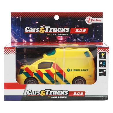 Ambulance à friction Cars et camions (NL) avec lumière et son