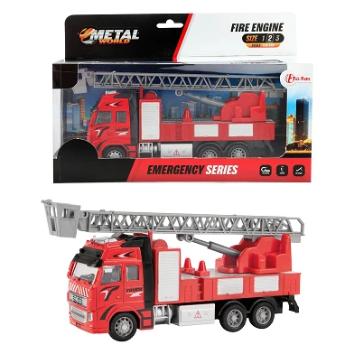 Camion de pompiers rétractable en métal 1:38