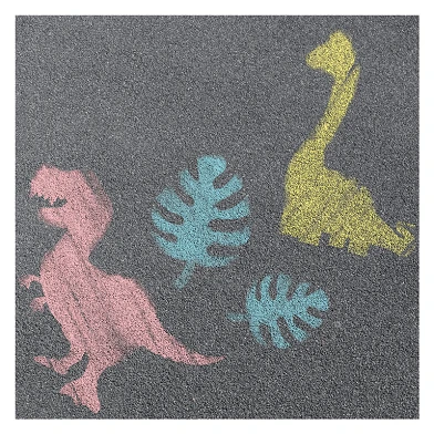 Craie de trottoir World of Dinosaurs Dino avec modèles, 10 pcs.