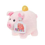 Plüsch-Spardose Schwein rosa